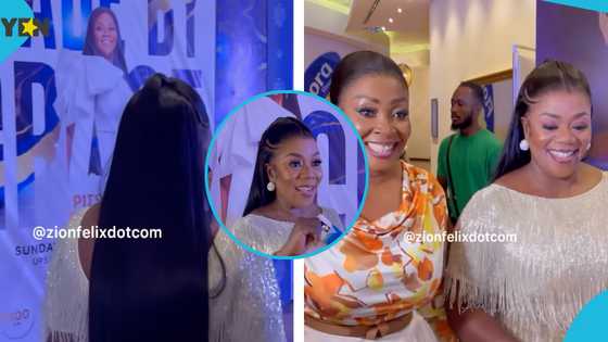 Piesie Esther stuns in silver frill dress and long hair that covers her backside at Made By Grace launch