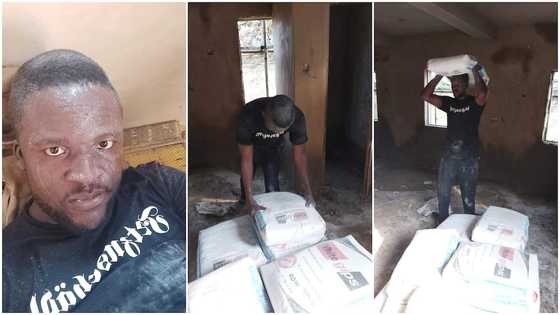 Hardworking offloader who charges GHC0.45p to offload bags of cement goes viral