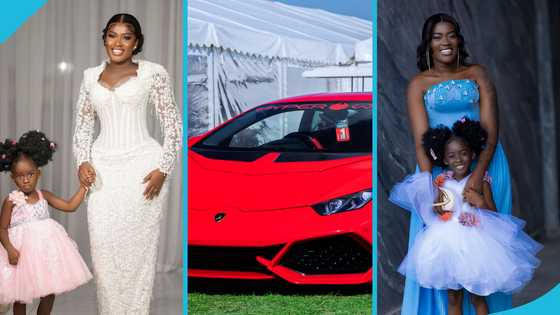Fella Makafui in awe as Island requests a red Lamborghini on her 5th birthday, video trends