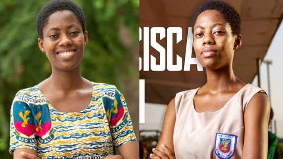 Keta SHS NSMQ star Francisca Lamini wrote WASSCE in Form 2 and scored 8As, photo of her result drop