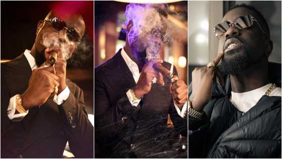 Sarkodie drops photos smoking cigar as he marks 36th b'day, Ken Agyapong, KiDi, other stars react