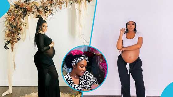 Ned Nwoko's alleged lover Chika Ike and her newborn rock stylish outfits for their first photoshoot