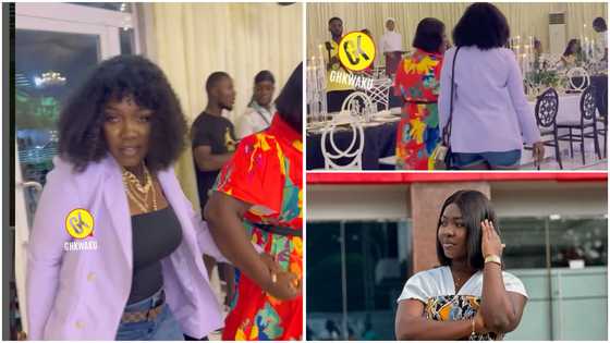 Onua FM presenter Felicia Osei slays in stylish jacket and denim shorts to Asantewaa's birthday party