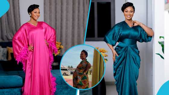 Gospel musician Efe Grace poses as pregnant in MOG's music video, slays in an African print dress