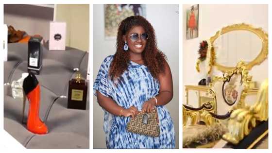 Rich landlady: Tracey Boakye shows interior of her mansion for the first time in video; fans in awe