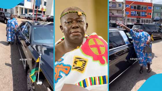 Otumfuo Osei Tutu II: Woman swoons over Asantehene's sleek vehicle