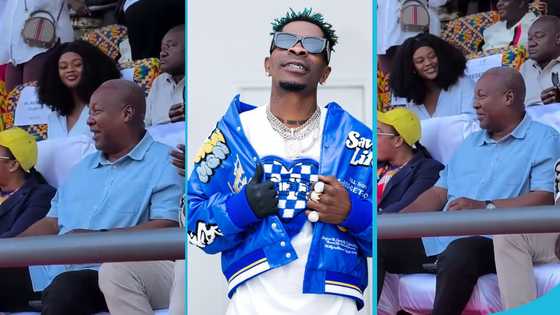 Farida watches in awe as her father, President Mahama sings Shatta Wale's Mahama Paper verbatim