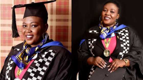 Lady who gave birth, saw herself through SHS & lost both parents bags MPhil at UPSA