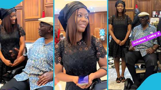 Daddy Lumba’s daughter steals show with beauty and elegance as family visits former President Kufuor, video