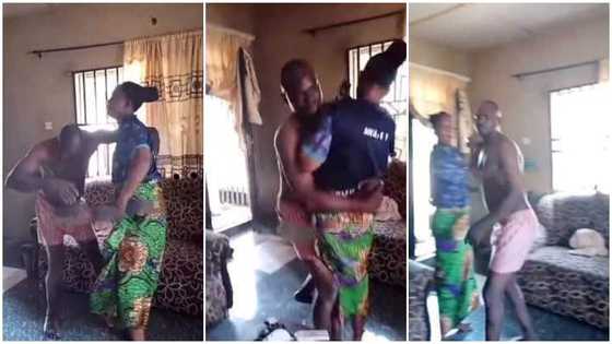Is it by force? - Reactions as man 'aggressively' romances wife, forces her to dance with him in video