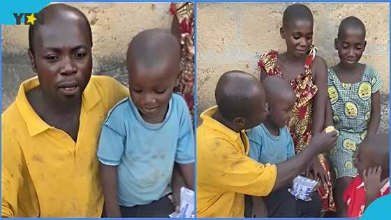 Ghanaian man feeds five children with one ball of Kenkey: "That's all I could afford"