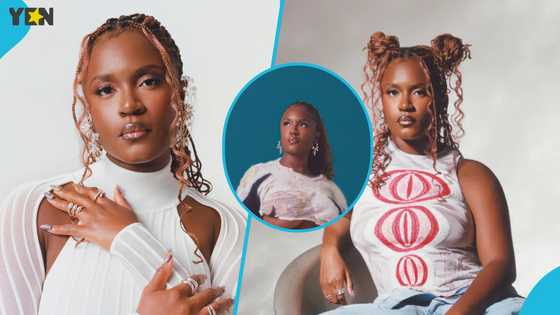 Ghanaian musician Amaarae goes viral as she shows cleavage in cutout dresses for a photoshoot with Teen Vogue