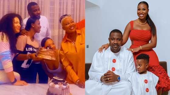 Beautiful video drops as Nadia Buari and others surprise Dumelo's wife on her birthday