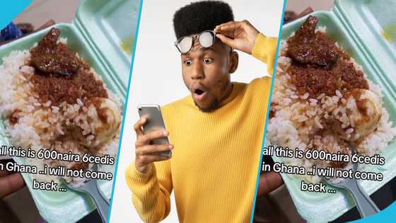 Ghanaian lady brags about spending only GH¢6 on rice and stew in Nigeria, video causes stir