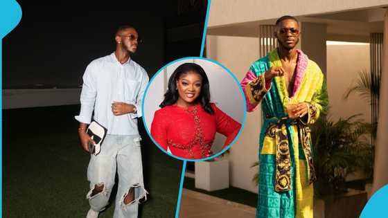 Jackie Appiah's handsome son Damien Agyemang looks classy in designer outfit and expensive diamond earrings