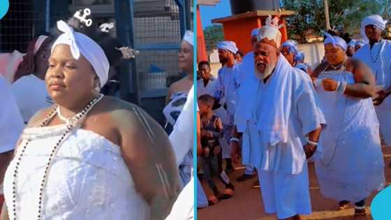 Ghanaian child given away to Gborbu Wulomo appears in public again, performs practice ahead of Homowo
