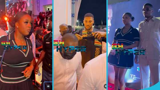 Farida Mahama steals the spotlight at Sharaf Mahama's boxing event with her stylish outfit and designer bag