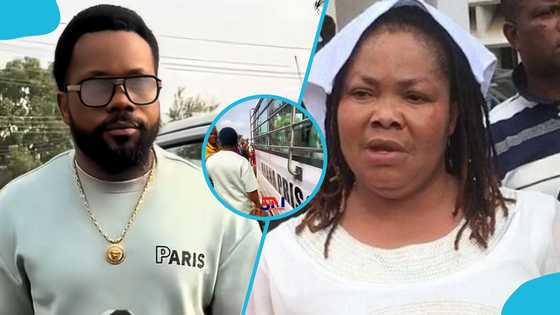 Angel Asiamah bypasses Nana Agradaa's prison bus without a look, video stirs controversy