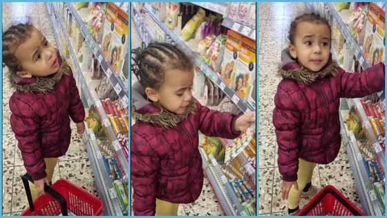 Girl abroad speaks Twi fluently as she tries to convince her mother to buy an item for her at the shop