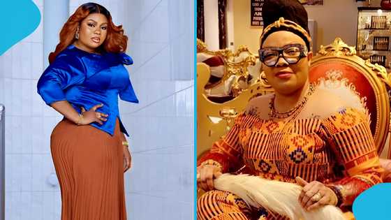 Empress Gifty shares cryptic message after visiting late mother’s burial site amid feud with Agradaa