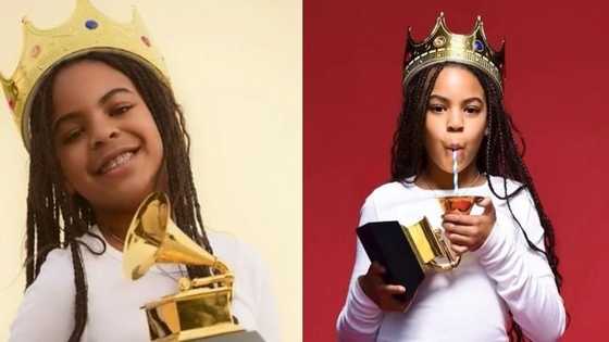 Jay-Z's & Beyonce's daughter Blue Ivy spotted sipping drink from her 1st Grammy