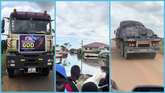 Alpha Hour's Pastor Elvis Agyeman sends truckload of relief items to Akosombo Dam spillage victims