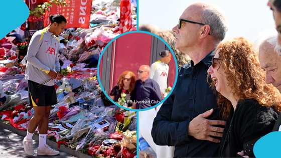 Diogo Jota's parents visit Liverpool's Anfield for heartbreaking tribute: Video