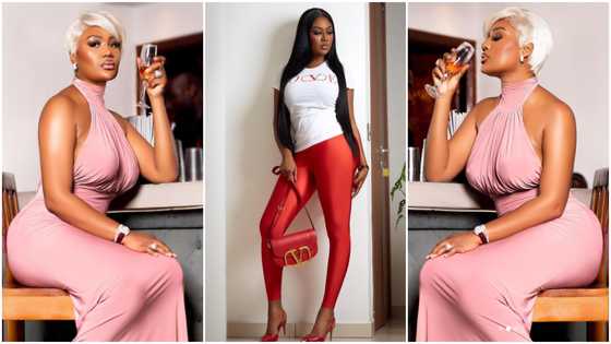 “The body”: Photos of Sandra Ankobiah showing off her beauty and thick curves leave fans drooling