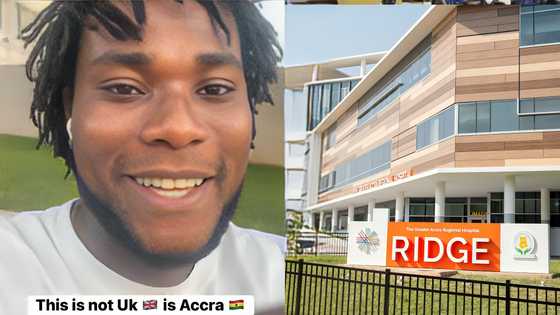Nigerian man blown away by the beautiful structures of Ghana's Ridge Hospital