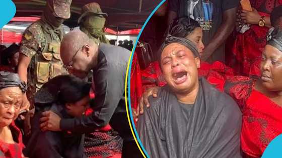 John Kumah's widow weeps uncontrollably at one-week commemoration, comforted by Ken Ofori-Atta in video