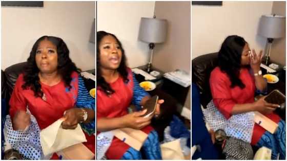 Training you is not a waste: Mother bursts into tears as son gifts her Louis Vuitton purse, video goes viral
