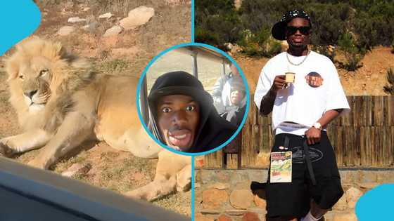 Video of Fatawu Issahaku 'running for his life' after meeting lion in South Africa emerges
