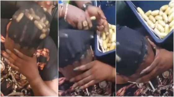 Fearless woman caught with drugs stuffed under her wig in video; stuns airport security officers