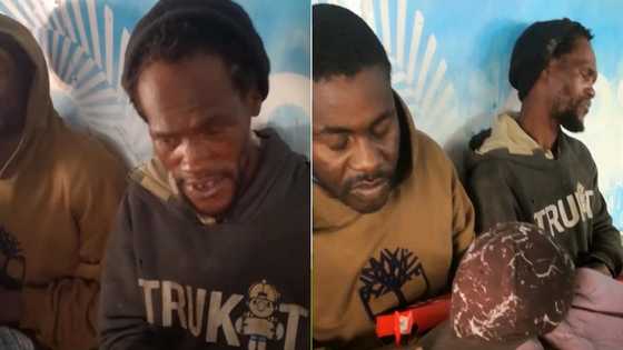 Scared homeless man nearly runs away as Samaritan tries to feed him