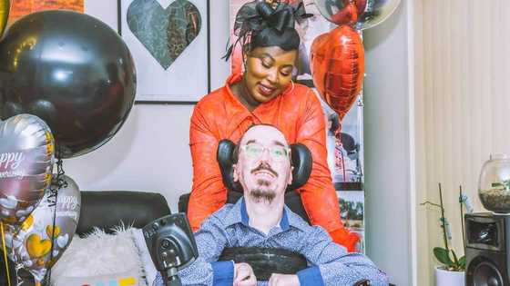 Disabled Australian man celebrates 4 years since getting engaged to African wife