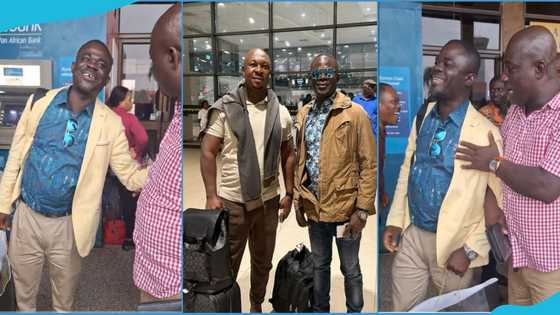 Oliver Khan looks handsome in video as he arrives in Ghana from abroad