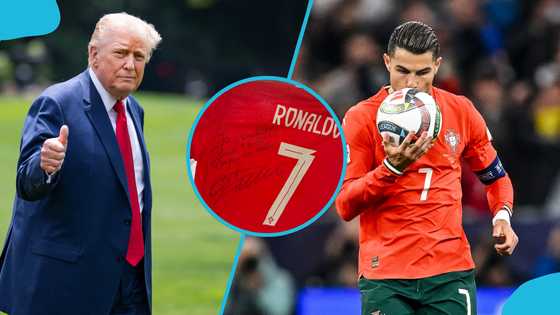 US President Donald Trump receives special gift and important message from Ronaldo: Video