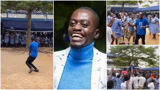 He is loved: Large crowd of students mob Lil Win in video as he performs