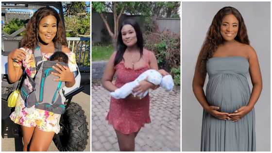 Christabel Ekeh flaunts new born baby in new video, Many get excited after seeing him