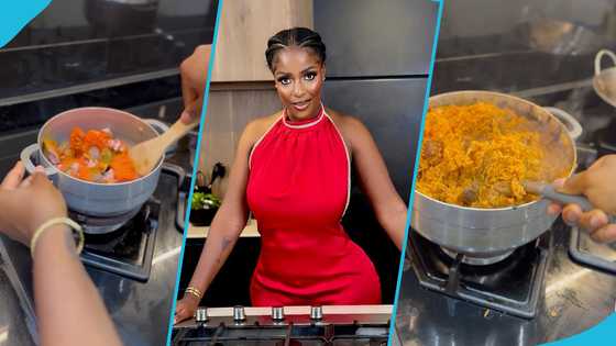 Hilda Baci tells Ghanaians to try her recipe for cooking Nigerian jollof amidst feud, video sparks debate