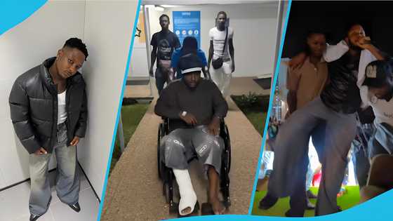 Kelvyn Boy lifted to stage as he battles injury from recent accident