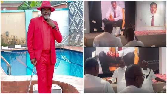 Kanayo at 60: Photos, videos as plenty of money rains at Nollywood actor's star-studded birthday party