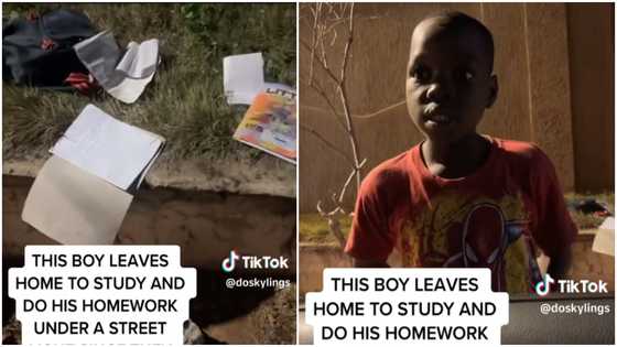Boy spotted learning with streetlight in touching TikTok video, netizens emotional: “Oh God”