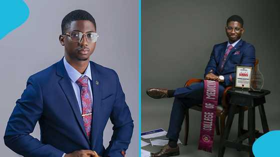 Graduate celebrates his success after spending seven years completing a four year degree programme