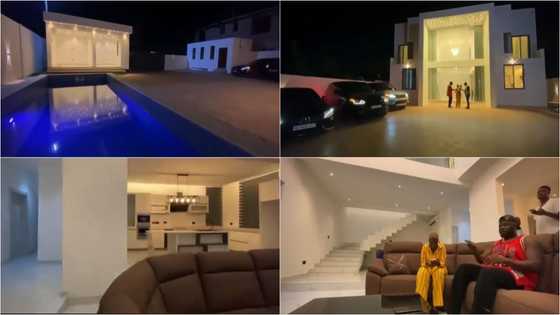 Video drops as Fella Makafui and Medikal build new plush mansion, customise swimming pool for their daughter