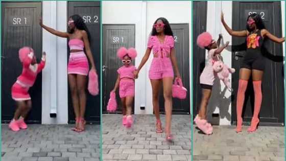 "Now I want a baby girl": Mother and daughter look stunning as they rock similar outfits in adorable video