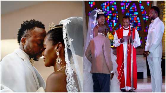 Power Couple: Nini Amerlise & B'Kem get married; elegant pair get peeps brimming with smiles as photos from plush ceremony surface