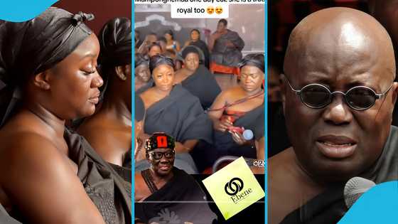 Akufo-Addo’s daughter Edwina mourns late Mamponghene Daasebre Nana Osei Bonsu II at his funeral