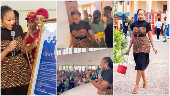 Anita Akuffo eulogised by students of St Mary's school in heartwarming citation; she shows gratitude