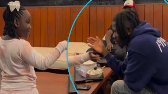 Stonebwoy and his daughter Jidula display their secret handshake in viral video